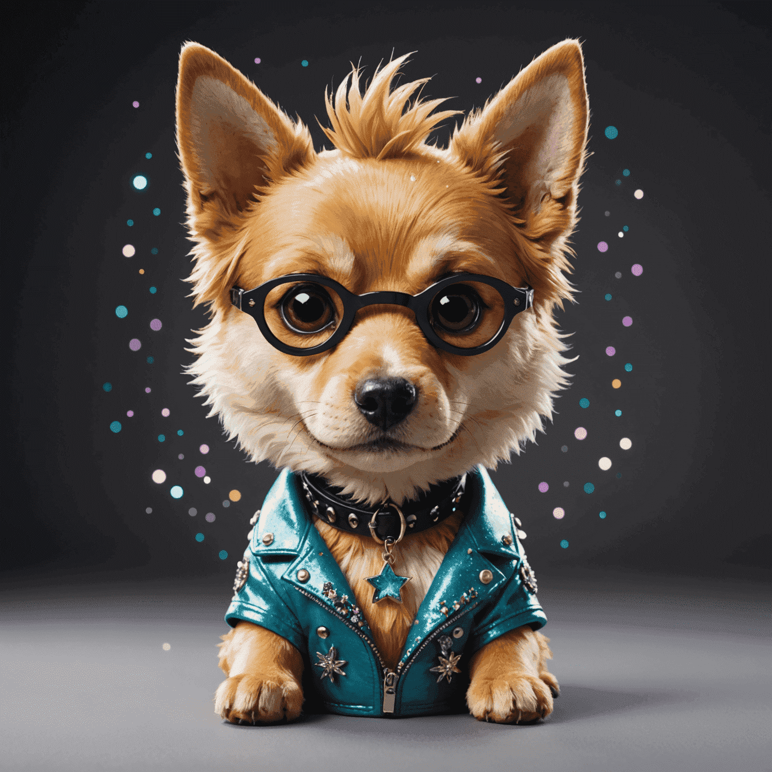 HugiClay logo featuring a stylized dog with punk-inspired fur and sparkles