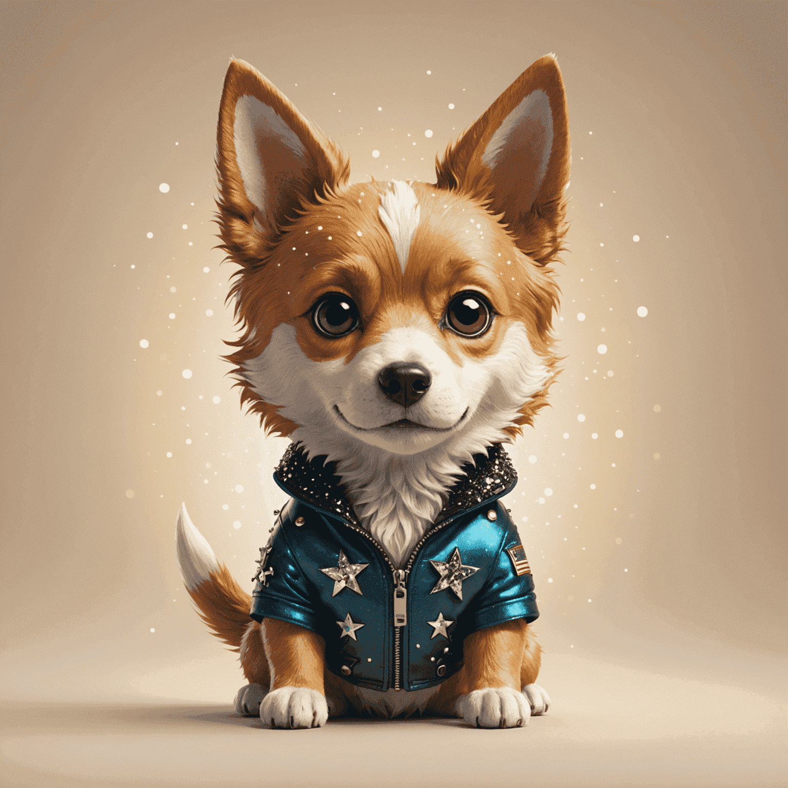 HugiClay logo featuring a stylized dog with punk-inspired fur and sparkles